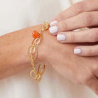 Customizable gemstone chain bracelet on model Gem Bar 