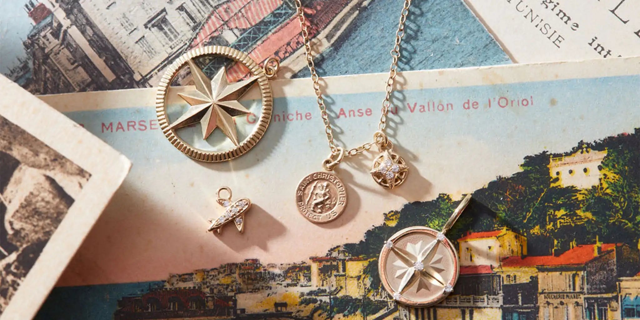 custom gold charms to create a one of a kind necklace that tells the story of its owner