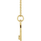 Dainty Cancer necklace featuring engraved medallion and blue aquamarine