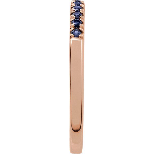 Dainty sapphire birthstone ring crafted in 14K rose gold variant--14K-rose-gold