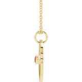 Side view of Delicate Taurus zodiac necklace paired with fiery opal accent stone