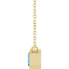 December birthstone necklace with east-west setting side view