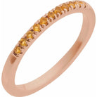 Delicate citrine ring in recycled 14K rose gold made for everyday wear