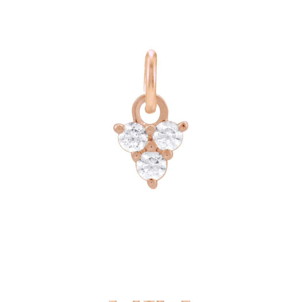 Minimal diamond cluster charm in 14K rose gold variant--14K-rose-gold