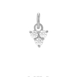 Three diamond cluster charm in 14K white gold variant--14K-white-gold