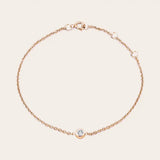 14K rose gold march birthstone diamond bracelet rose gold variant--14K-rose-gold variant--Diamond