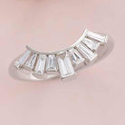Diamond Flutter Band with tapered baguette diamonds in 14K white gold