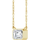 Minimalist diamond necklace worn with daily staples