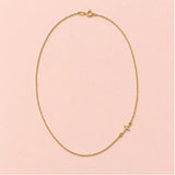 Diamond Sideways Cross Necklace