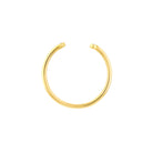 Open-front profile of diamond-tipped ring showing smooth rounded edges and negative space