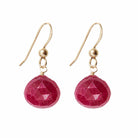Elegant ruby earrings with French hooks