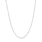 14K white gold elongated box chain, minimalist chain necklace variant--Sterling-silver variant--16in variant--18in variant--20in variant--7in variant--24in