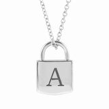 Engraved Lock Necklace