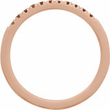 French-set garnet stacking band in rose gold detail view variant--14K-rose-gold