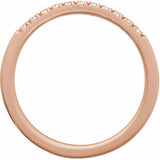 Rose gold ring with French-set natural diamonds variant--14K-rose-gold