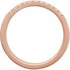Rose gold ring with French-set natural diamonds