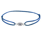 Gift-ready evil eye talisman bracelet on silk cord
