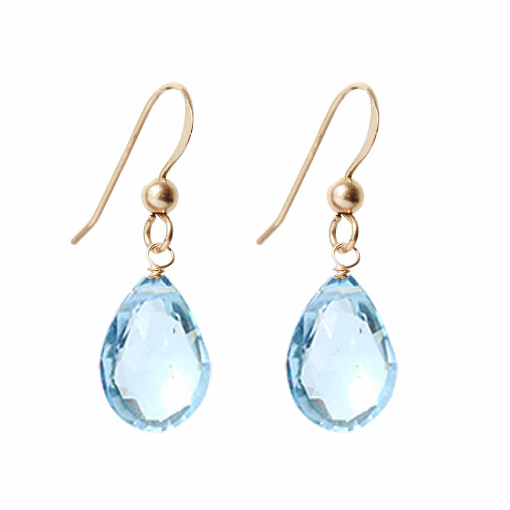 Gold-fill Aquamarine earrings, Gold-fill Aquamarine gemstone earrings, Gold-fill Aquamarine birthstone earrings