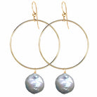 Lightweight Pearl Hoop Earrings