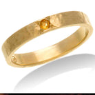 Hammered citrine ring in 14K yellow gold