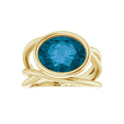 Eco-conscious London Blue Topaz cocktail ring