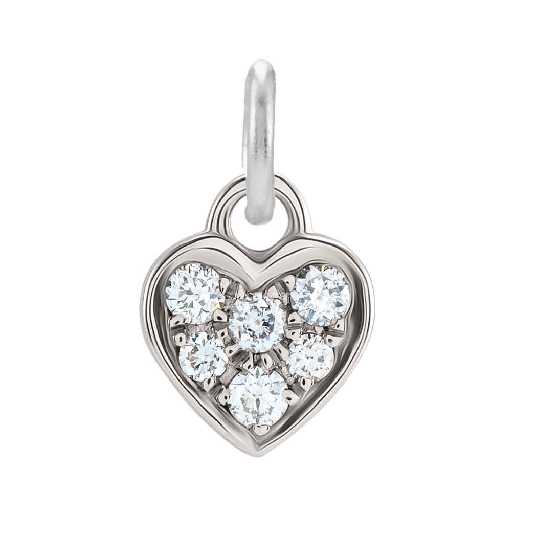 White gold pavé diamond heart charm variant--14K-white-gold
