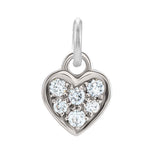 White gold pavé diamond heart charm variant--14K-white-gold