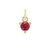 July birthstone ruby charm for necklaces
