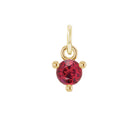 July birthstone ruby charm for necklaces