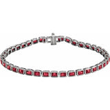 July birthstone ruby tennis bracelet gift-ready white gold variant--14K-white-gold