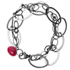 July birthstone ruby woven bracelet stacking