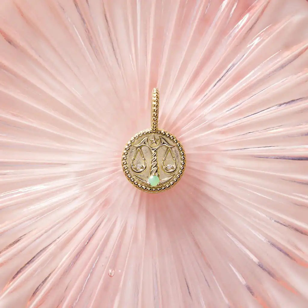 Libra jewelry collection featuring designs for the Libra zodiac sign