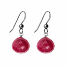 Lightweight ruby dangle earrings handcrafted