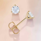 1/5CT martini-set diamond stud earrings in 14K white gold, product view