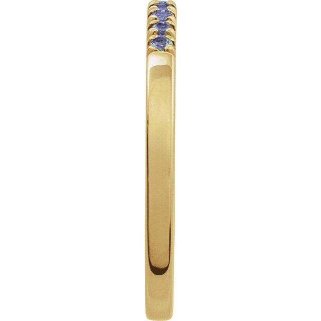 Minimalist yellow gold ring with natural alexandrite side view variant--14K-yellow-gold