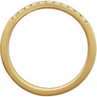 Minimal diamond band in 14K yellow gold