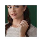 Minimalist gold necklace with emerald-cut diamond for April birthday