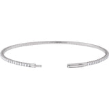 14K White 2CTW Natural Diamond Flexible Bangle 7" Bracelet white gold variant--14K-white-gold variant--Diamond-Lab variant--Diamond-Nat