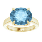 Recycled gold topaz cocktail ring USA made