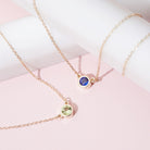  necklace, solitaire necklace, birthstone necklace