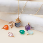  necklace, gemstone necklace, birthstone necklace