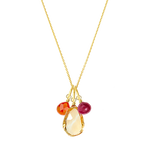 Nora custom 3-stone necklace design sketch with gemstone placement guide