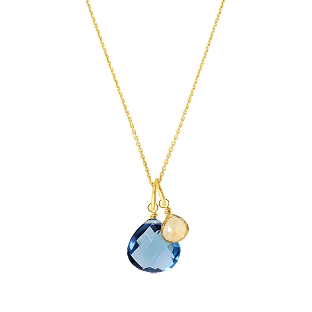 University of Notre Dame gemstone necklace
