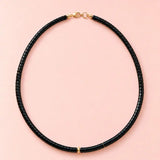 Onyx Necklace with Gold Accents
