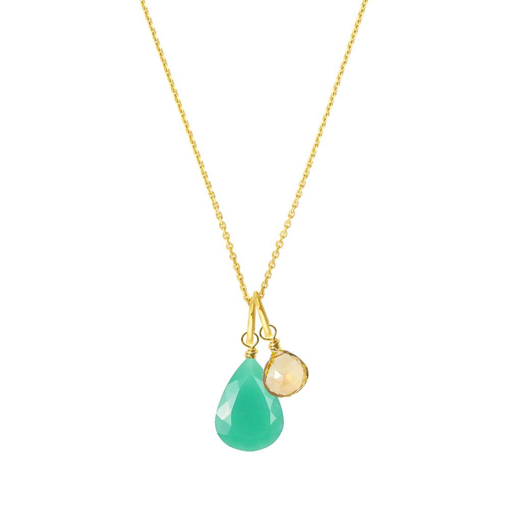 University of Oregon gemstone necklace