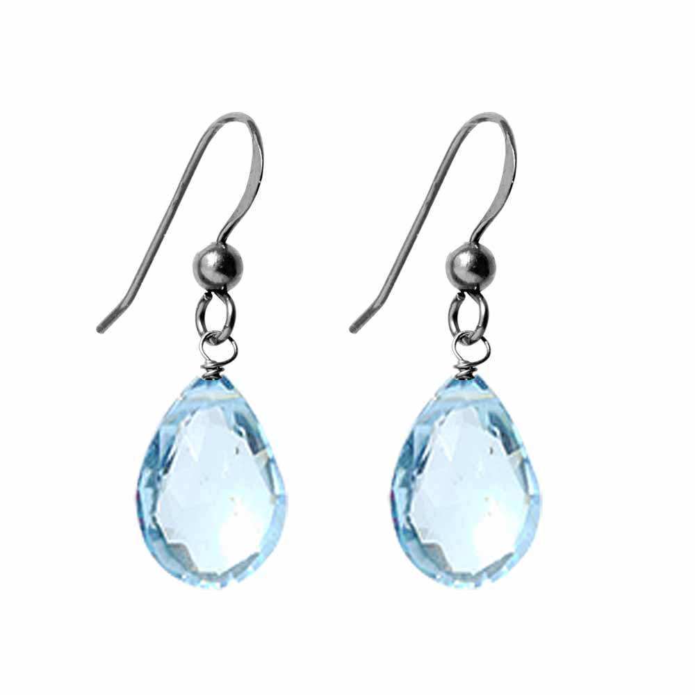 Oxidized sterling silver Aquamarine earrings, Oxidized sterling silver Aquamarine gemstone earrings, Oxidized sterling silver Aquamarine birthstone earrings