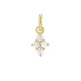 4 diamond cluster charm in 14K yellow gold with natural diamonds variant--14K-yellow-gold