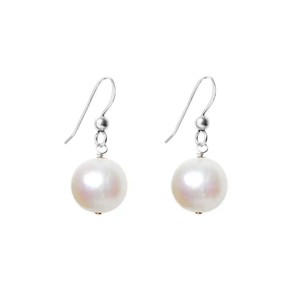 Sterling silver Pearl birthstone earrings variant--Sterling-silver variant--Pearl