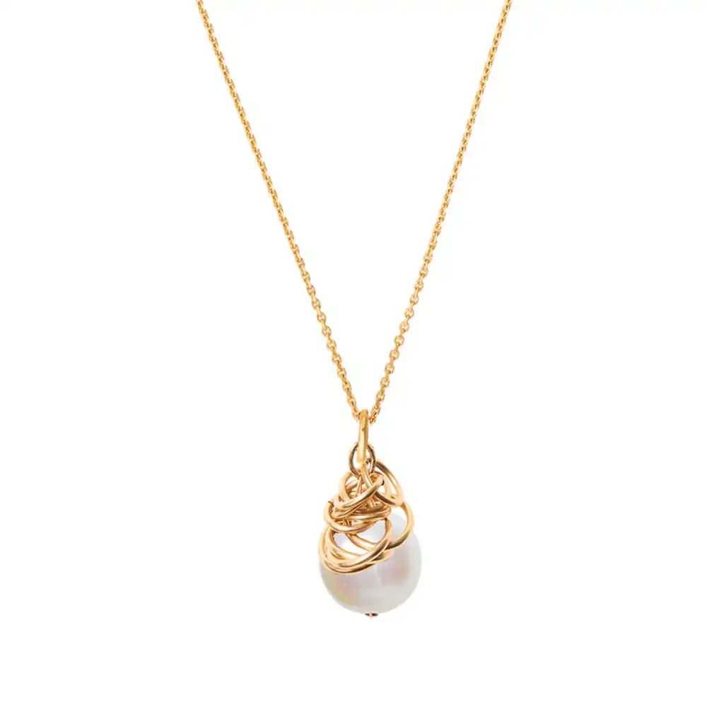 'Trista' - Pearl Necklace - erin gallagher variant--Pearl variant--Gold-fill
