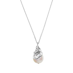 Pearl pendant Necklace in sterling silver